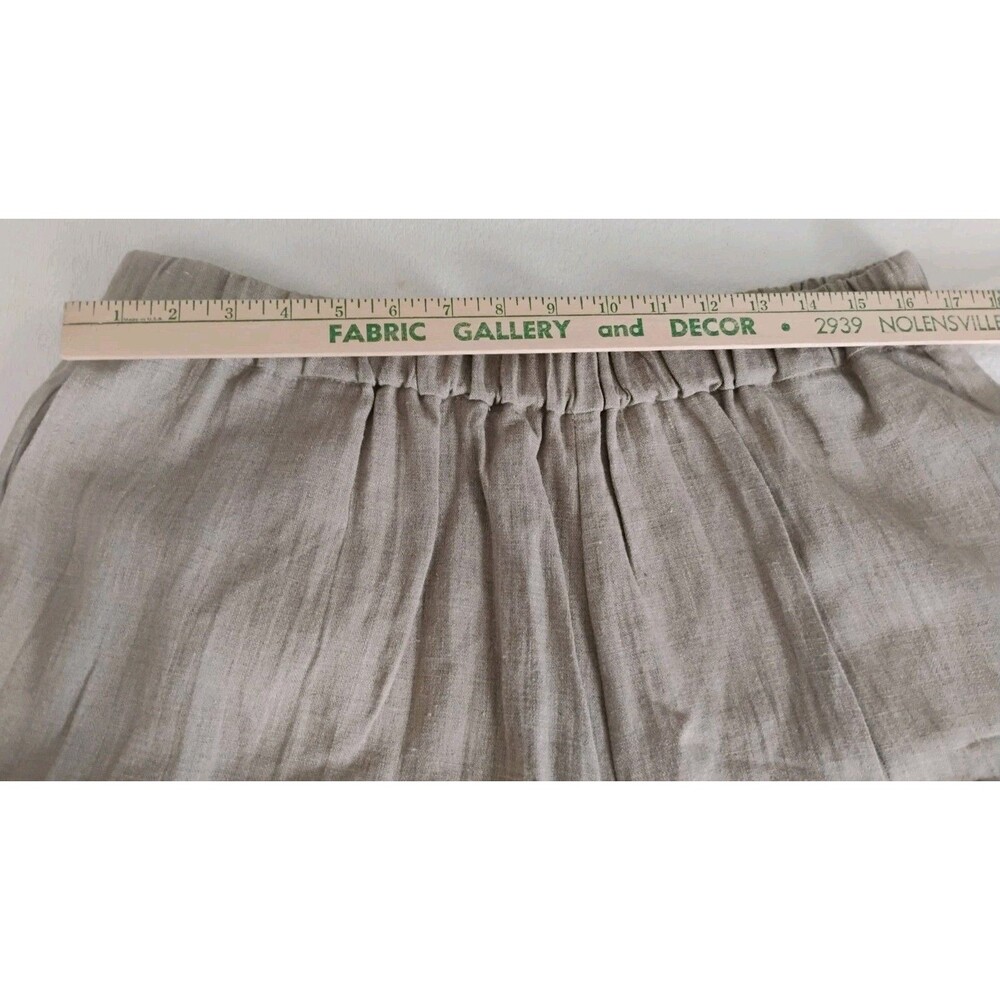 Mary Claret House Shorts In Natural Women's Flax Linen Sz XXL Tan EUC USA Made - Picture 11 of 15